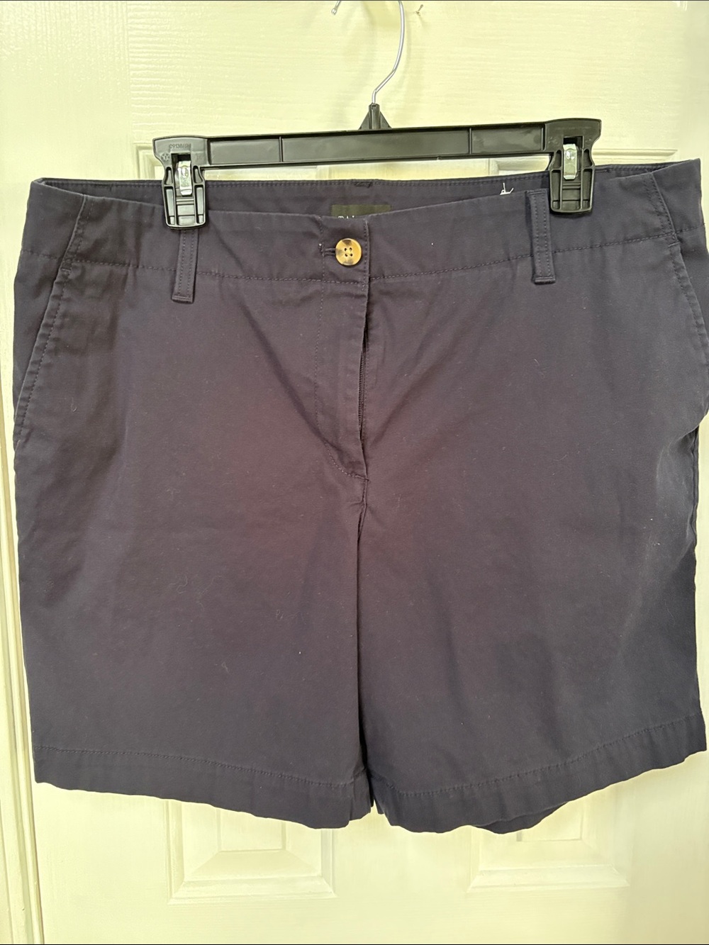 Talbots Women’s Navy Cotton Blend Shorts Relaxed Chino